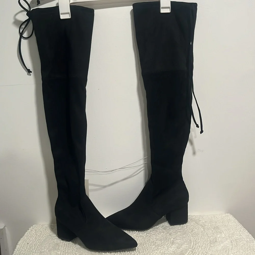 A New Day Women's Boots Greta Tall Dress Boots-Black/Greta Size 6  NWT